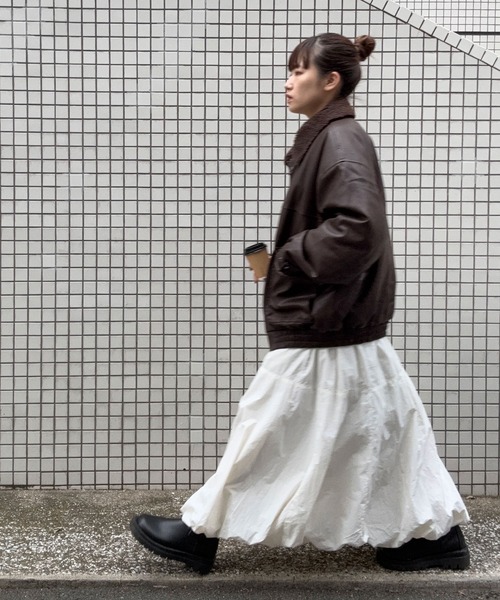 DRAW（ドロー）の「DRAW(ドロー) /ボアカラーレザーブルゾン（ブルゾン・メンズ・ブラック/ダークブラウン・MEDIUM/LARGE）」の6枚目の写真