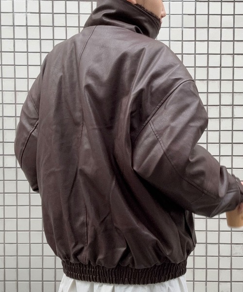 DRAW（ドロー）の「DRAW(ドロー) /ボアカラーレザーブルゾン（ブルゾン・メンズ・ブラック/ダークブラウン・MEDIUM/LARGE）」の14枚目の写真