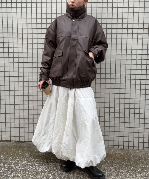 DRAW（ドロー）の「DRAW(ドロー) /ボアカラーレザーブルゾン（ブルゾン・メンズ・ブラック/ダークブラウン・MEDIUM/LARGE）」の12枚目の写真