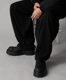 Theater code（シアターコード）の「Faux Leather Chunky-Heeled Lace-Up Shoes / フェイクレザー 厚底レースアップシューズ（ドレスシューズ）」