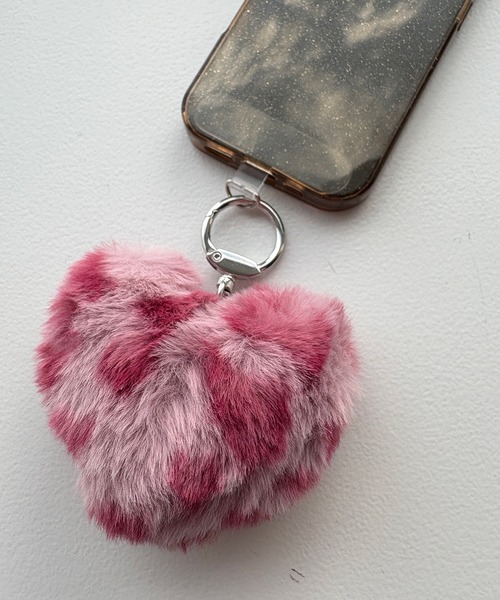 kutir（クティール）の「kutirlune／アニマル柄キーホルダー（キーホルダー・レディース・ベージュ/ピンク・FREE）」の2枚目の写真