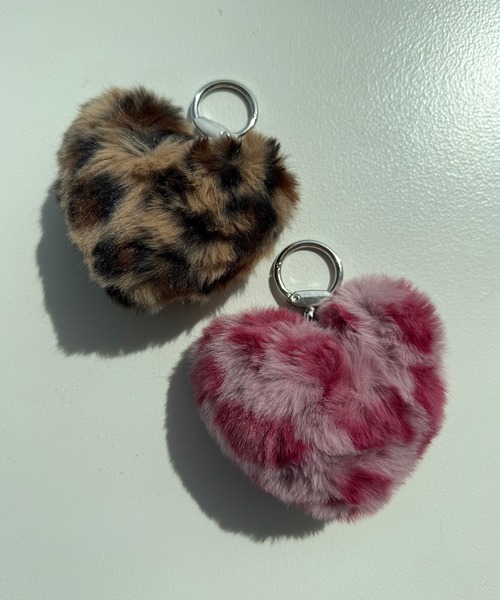 kutir（クティール）の「kutirlune／アニマル柄キーホルダー（キーホルダー・レディース・ベージュ/ピンク・FREE）」の3枚目の写真