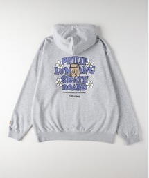 Right-on | 【Philip Lumbang】プリント スウェットパーカー (手書きアート/フロントバックプリント/ビッグシルエット/ストリート/ユニークデザイン/CVC裏毛/リラックスフィット)(パーカー)