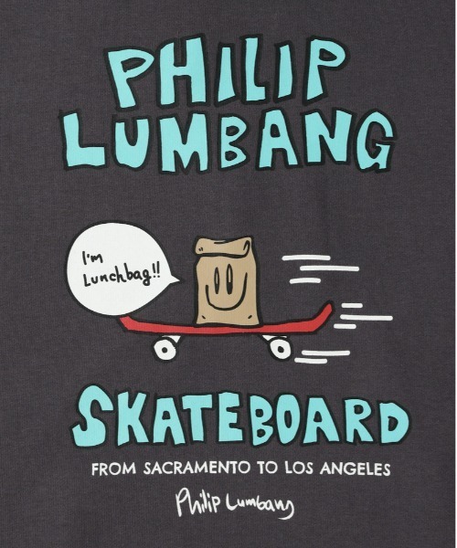 Right-on（ライトオン）の「【Philip Lumbang】プリント スウェットパーカー (手書きアート/フロントバックプリント/ビッグシルエット/ストリート/ユニークデザイン/CVC裏毛/リラックスフィット)（パーカー・メンズ・ダークグレー/ブラウン/ライトグレー・M/L/XL）」の10枚目の写真