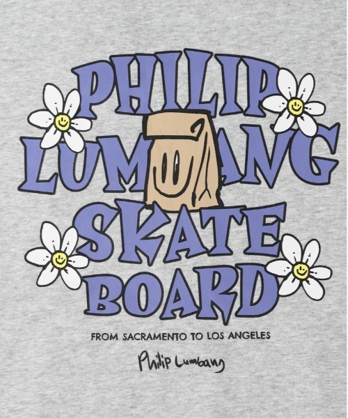 Right-on（ライトオン）の「【Philip Lumbang】プリント スウェットパーカー (手書きアート/フロントバックプリント/ビッグシルエット/ストリート/ユニークデザイン/CVC裏毛/リラックスフィット)（パーカー・メンズ・ダークグレー/ブラウン/ライトグレー・M/L/XL）」の14枚目の写真