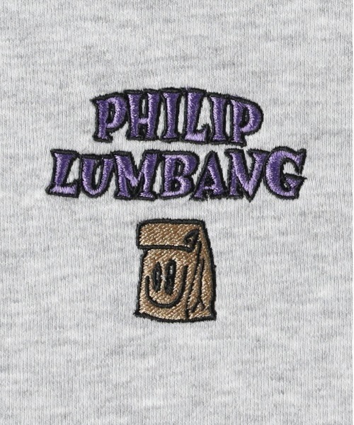 Right-on（ライトオン）の「【Philip Lumbang】プリント スウェットパーカー (手書きアート/フロントバックプリント/ビッグシルエット/ストリート/ユニークデザイン/CVC裏毛/リラックスフィット)（パーカー・メンズ・ダークグレー/ブラウン/ライトグレー・M/L/XL）」の15枚目の写真