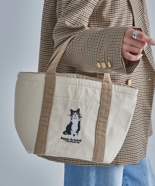 SETUP7（セットアップセブン）の「【SETUP7】アニマル刺繍トートバッグ ランチトート ギフト 犬 猫 キャンプ アウトドア 保冷機能付き SNBD（トートバッグ・レディース・その他8/その他6/その他5/その他3/その他2/その他1/その他7/その他4・FREE）」の4枚目の写真