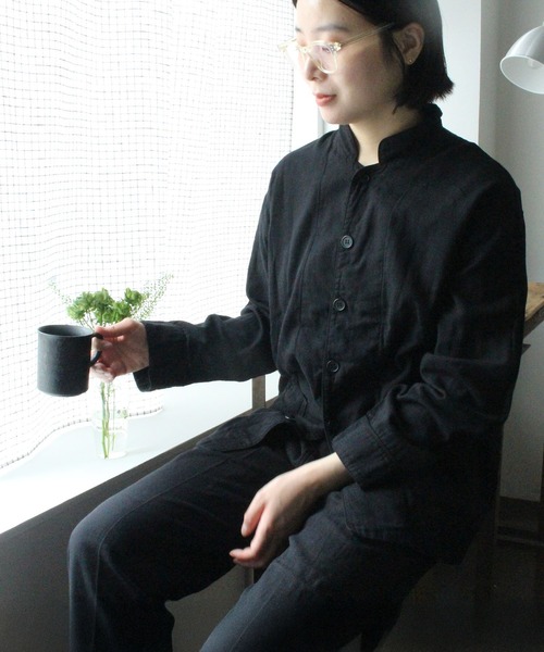 kuros'別注】御黒染司 京都紋付黒染め 京和晒綿紗ガーゼパジャマ