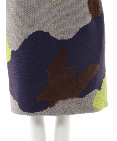 UN3D.（アンスリード）の「MIX CAMOUFLA JACQUARD KTSK / ミックスカモフラジャガードニットスカート（スカート・レディース・ブラック/グレー・36/38）」の7枚目の写真