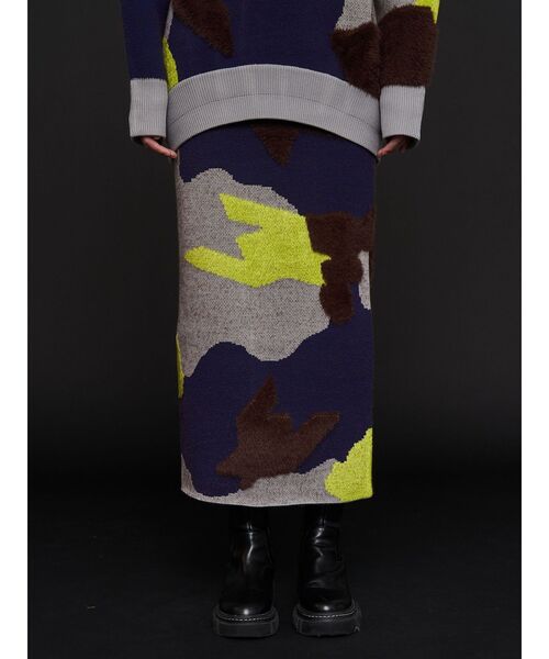 MIX CAMOUFLA JACQUARD KTSK / ミックスカモフラジャガードニット