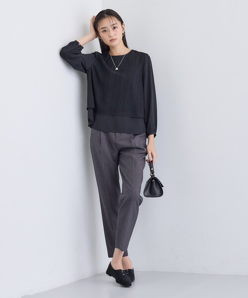 INDIVI（インディヴィ）の「【オフィス／きれいめ】2WAYレース切り替えブラウス（シャツ/ブラウス・レディース・ホワイト/ブラック・13/05/38/15 ）」の5枚目の写真