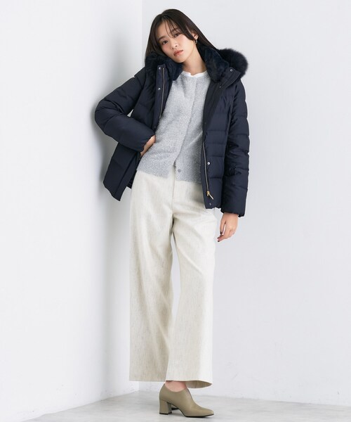 INDIVI(インディヴィ)の「【洗える】ラメニットカーディガン(カーディガン/ボレロ・レディース・シルバー/ブラック・38/13/05/15 )」の6枚目の写真