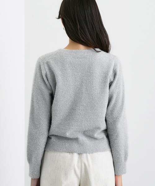 INDIVI(インディヴィ)の「【洗える】ラメニットカーディガン(カーディガン/ボレロ・レディース・シルバー/ブラック・38/13/05/15 )」の14枚目の写真