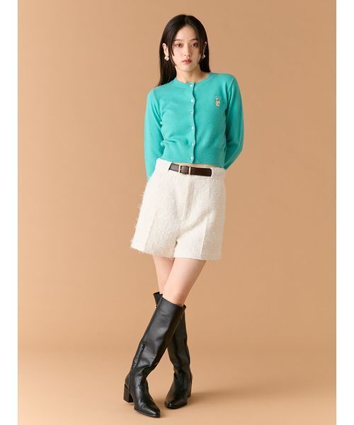 LILY BROWN(リリーブラウン)の「Lily Bearコンパクトカーディガン(カーディガン/ボレロ・レディース・レッド/ピンク/チェック/ターコイズブルー/アイボリー・F)」の15枚目の写真