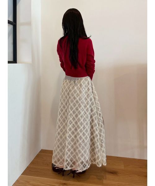 LILY BROWN(リリーブラウン)の「Lily Bearコンパクトカーディガン(カーディガン/ボレロ・レディース・レッド/ピンク/チェック/ターコイズブルー/アイボリー・F)」の18枚目の写真