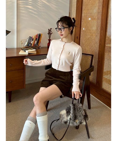 LILY BROWN(リリーブラウン)の「Lily Bearコンパクトカーディガン(カーディガン/ボレロ・レディース・レッド/ピンク/チェック/ターコイズブルー/アイボリー・F)」の20枚目の写真