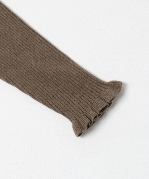 ITEMS URBANRESEARCH（アイテムズ アーバンリサーチ）の「フリルリブニット（ニット/セーター・レディース・モカ/オフホワイト/ブラック・FREE）」の20枚目の写真