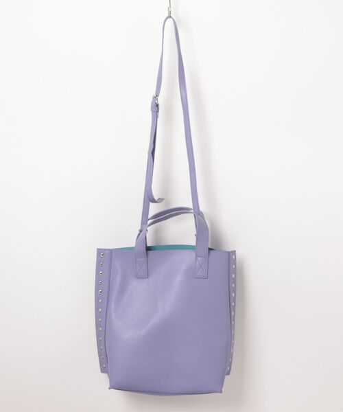 Cheek（チーク）の「rivet 2way tote（トートバッグ・レディース・イエロー/パープル/キャメル/ブラック・FREE）」の2枚目の写真
