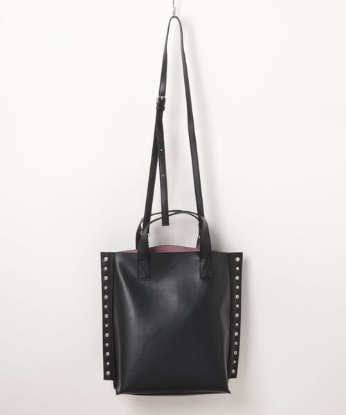 Cheek(チーク)の「rivet 2way tote(トートバッグ・レディース・イエロー/パープル/キャメル/ブラック/シルバー・FREE)」の14枚目の写真