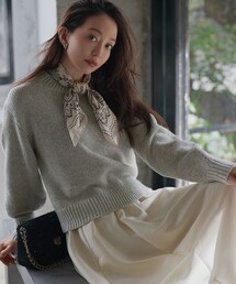 パフスリーブ」に該当するトップス（グレー/灰色系）ファッション通販