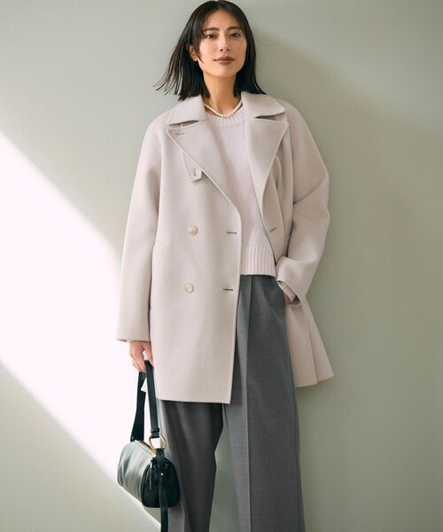 23区 S（ニジュウサンクチイサイサイズ）の「ウールカシミヤ パフスリーブ ニット（ニット/セーター・レディース・アイボリー系/スカイブルー系/ライトイエロー系/ピンク系/ライトグレー系/スモーキーグリーン系・32）」の18枚目の写真