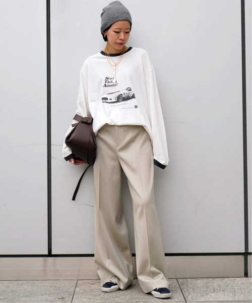 AP STUDIO（エーピーストゥディオ）の「【StandAlone/スタンド アローン】STA PRINTED RINGER  T-SH（Tシャツ/カットソー・レディース・ホワイト・FREE）」の4枚目の写真