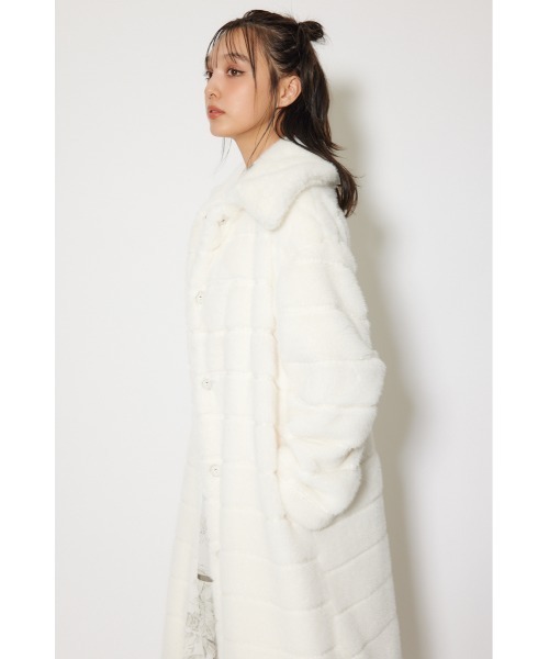 ニュアンスラインフェイクファーコート 秋服 冬服（ムートンコート