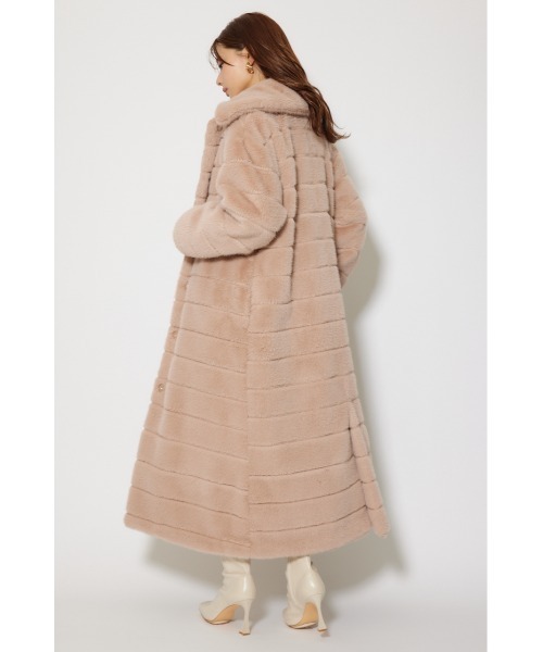 rienda(リエンダ)の「ニュアンスラインフェイクファーコート 秋服 冬服(ムートンコート・レディース・アイボリー/ベージュ・MEDIUM/SMALL)」の11枚目の写真