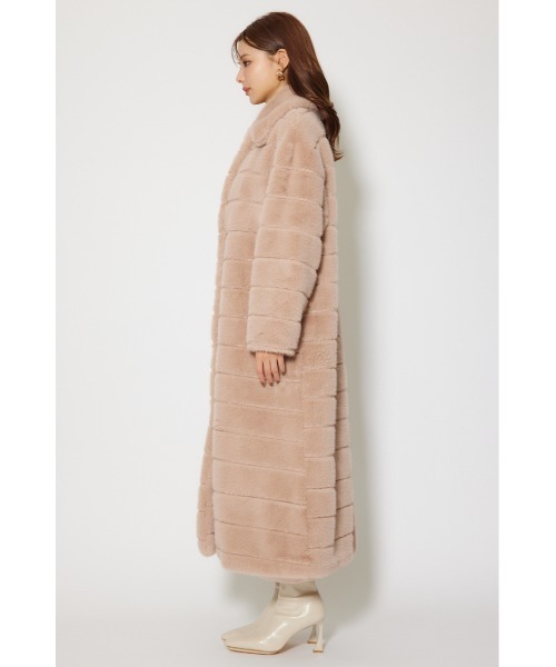 rienda(リエンダ)の「ニュアンスラインフェイクファーコート 秋服 冬服(ムートンコート・レディース・アイボリー/ベージュ・MEDIUM/SMALL)」の15枚目の写真