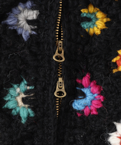 MacMahon Knitting MillsV-Neck Zip Cardigan-Diamond