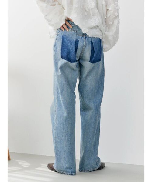 Ungrid(アングリッド)の「リメイクデザインルーズデニム(デニムパンツ・レディース・ブルー・25inch/26inch/23inch/24inch)」の2枚目の写真