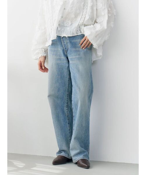 Ungrid(アングリッド)の「リメイクデザインルーズデニム(デニムパンツ・レディース・ブルー・25inch/26inch/23inch/24inch)」の4枚目の写真