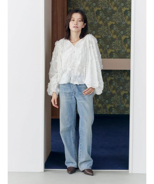 Ungrid(アングリッド)の「リメイクデザインルーズデニム(デニムパンツ・レディース・ブルー・25inch/26inch/23inch/24inch)」の6枚目の写真