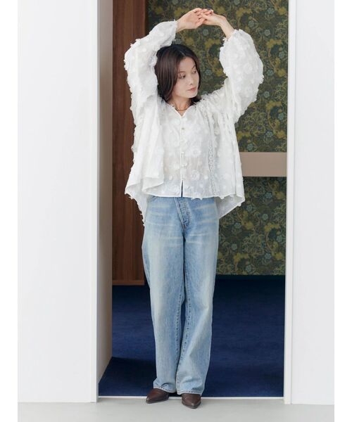 Ungrid(アングリッド)の「リメイクデザインルーズデニム(デニムパンツ・レディース・ブルー・25inch/26inch/23inch/24inch)」の7枚目の写真