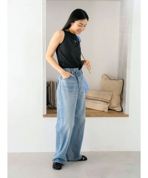 Ungrid(アングリッド)の「リメイクデザインルーズデニム(デニムパンツ・レディース・ブルー・25inch/26inch/23inch/24inch)」の15枚目の写真