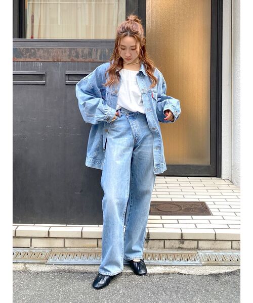 Ungrid(アングリッド)の「リメイクデザインルーズデニム(デニムパンツ・レディース・ブルー・25inch/26inch/23inch/24inch)」の17枚目の写真