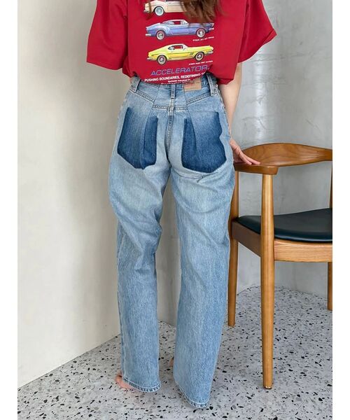 Ungrid(アングリッド)の「リメイクデザインルーズデニム(デニムパンツ・レディース・ブルー・25inch/26inch/23inch/24inch)」の21枚目の写真