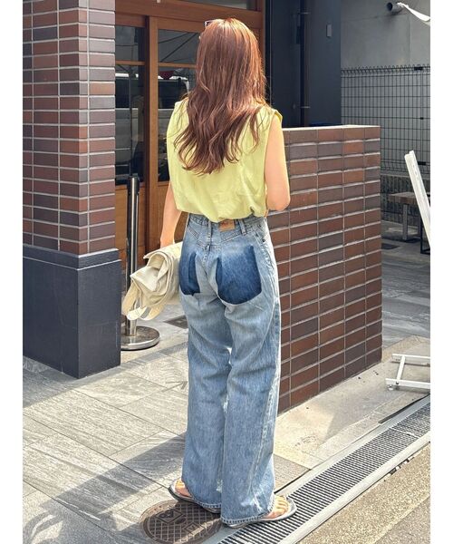 Ungrid(アングリッド)の「リメイクデザインルーズデニム(デニムパンツ・レディース・ブルー・25inch/26inch/23inch/24inch)」の22枚目の写真