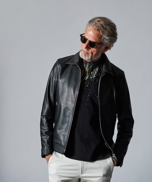 ACANTHUS(アカンサス)の「ACANTHUS:EMMETI x ACANTHUS "GIACOMO"(ライダースジャケット・メンズ・ブラック・M)」の2枚目の写真
