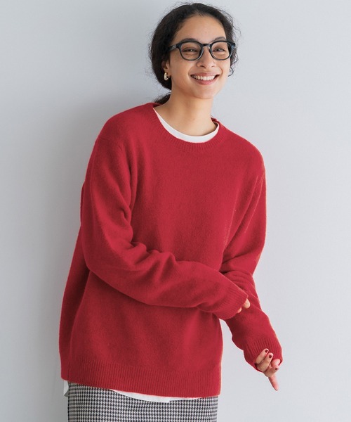 coca(coca)(コカ)の「リアルフォックスブレンドニットトップス(ニット/セーター・メンズ・ブラウン/レッド/ブラック/アイボリー・L/M/XL)」の4枚目の写真