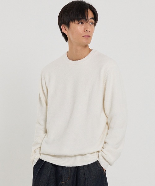 coca(coca)(コカ)の「リアルフォックスブレンドニットトップス(ニット/セーター・メンズ・ブラウン/レッド/ブラック/アイボリー・L/M/XL)」の2枚目の写真