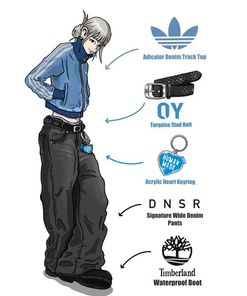 DNSR（ディーエヌエスアール）の「シグニチャーワイドデニムパンツインディゴ（デニムパンツ・メンズ・その他・SMALL/MEDIUM/LARGE/X-LARGE）」の2枚目の写真