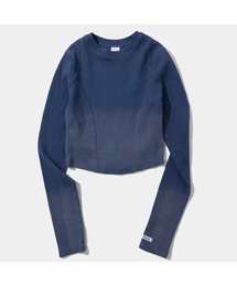 PLACE STUDIO | ビンテージグラデーション切替スリム長袖ニットTシャツ _ 3COLOR(ニット/セーター)