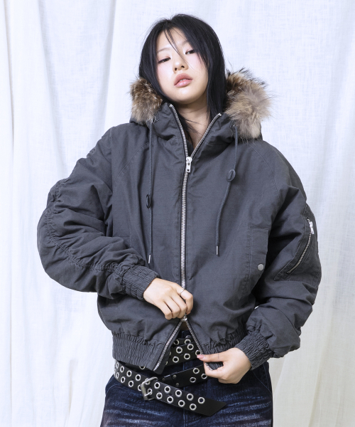 GLACK（グラック）の「GJ098 ラスティ N2B ショートパーカー (GRAY)（ブルゾン・レディース・その他・LARGE/MEDIUM）」の15枚目の写真