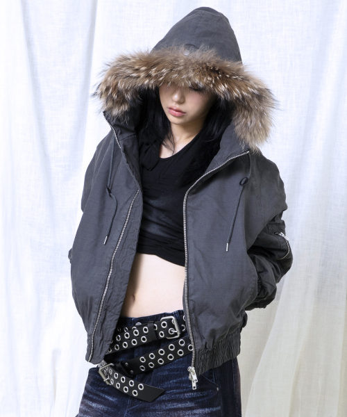 GLACK（グラック）の「GJ098 ラスティ N2B ショートパーカー (GRAY)（ブルゾン・レディース・その他・LARGE/MEDIUM）」の16枚目の写真
