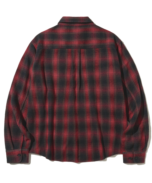 F.ILLUMINATE（フィルミネイト）の「オールドスクールフランネルチェックシャツ-レッド（シャツ/ブラウス・メンズ・その他・SMALL/MEDIUM/LARGE）」の2枚目の写真