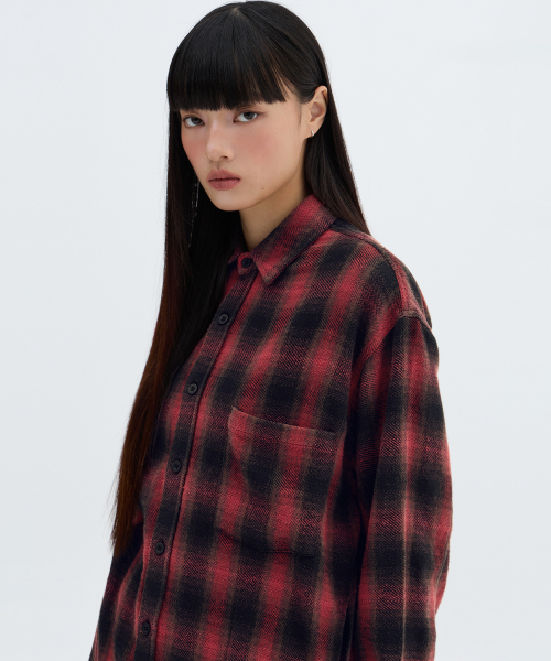 F.ILLUMINATE（フィルミネイト）の「オールドスクールフランネルチェックシャツ-レッド（シャツ/ブラウス・メンズ・その他・SMALL/MEDIUM/LARGE）」の3枚目の写真