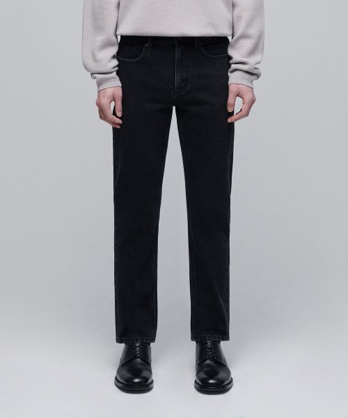 MUSINSA STANDARD（ムシンサスタンダード）の「CONE スリムクロップデニムパンツ [ウォッシュドブラック]（デニムパンツ・メンズ・その他・26/27）」の3枚目の写真