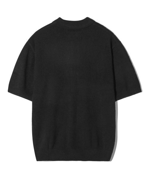 TRILLION（トリリオン）の「ウォッシャブルブックルカラー 半袖ニット(PURE BLACK)（Tシャツ/カットソー・レディース・その他・LARGE/X-LARGE/MEDIUM）」の5枚目の写真