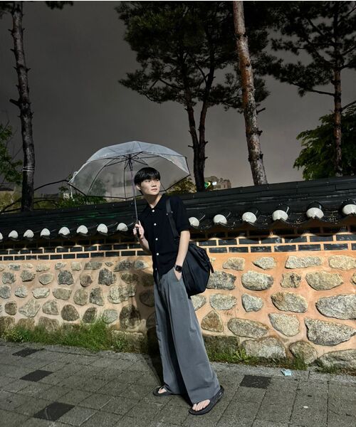 TRILLION（トリリオン）の「ウォッシャブルブックルカラー 半袖ニット(PURE BLACK)（Tシャツ/カットソー・レディース・その他・LARGE/X-LARGE/MEDIUM）」の12枚目の写真